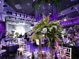 A gala and award themed dinner set-up with fairy lights and flowers as part of GOTO Creates themed dinner